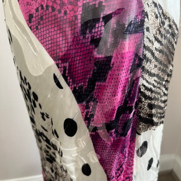 Dave & Johnny Silk One Shoulder Beaded Formal Evening Maxi Gown Y2K 4 - Picture 8 of 9